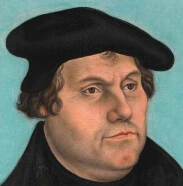 close up head shot of Martin Luther's face, painting of Martin Luther's face